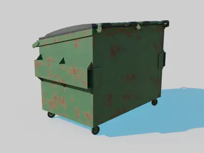 Cyberpunk Garbage Dumpster 3D model