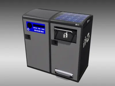 Bigbelly Double Station Low-poly 3D model