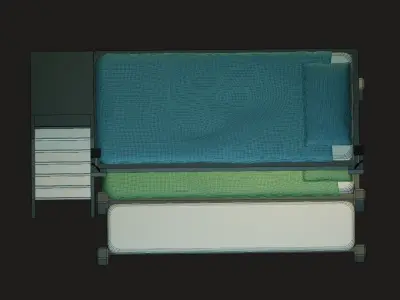 Double Bed Free 3D model