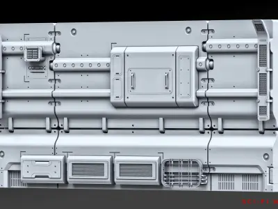 SCI-FI WALL PANELS VOL 04 3D model