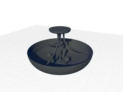 Farrell Light Simple Bowl Semi Flush Mount 3D model