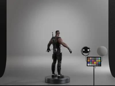 Blade - Wesley Snipes Low-poly 3D model