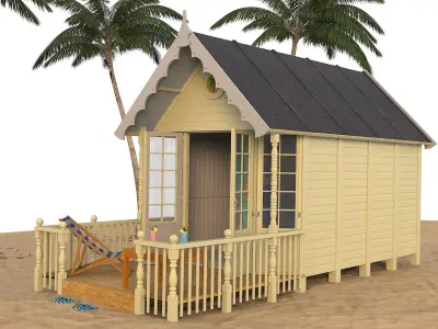  Beach Hut with Patio Zone 