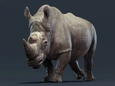  Rhino Family Animated 