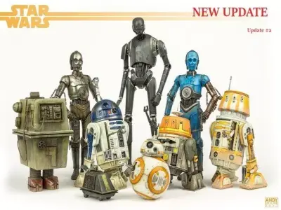 Star Wars Legion Scale Droid pack 3D print model