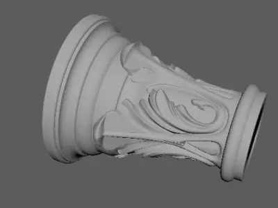 baluster two carved columns Free 3D model