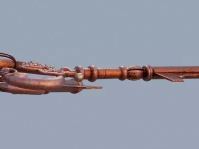 old keys made Low-poly 3D model