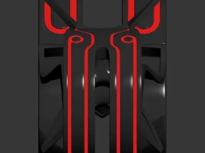 Futuristic Motorcycle 3D model V1