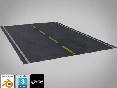 Asfalt Low-poly 3D model