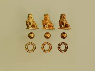 3 Gold PBR Materials - 4K Seamless Texture Pack Texture