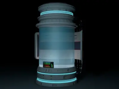 Hibernation Capsule Next Gen Game PBR  Low-poly 3D model