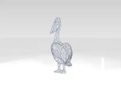 Pelican Wireframe 3D model