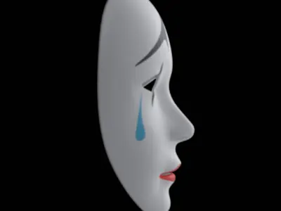 Harlequin Mask 3D model