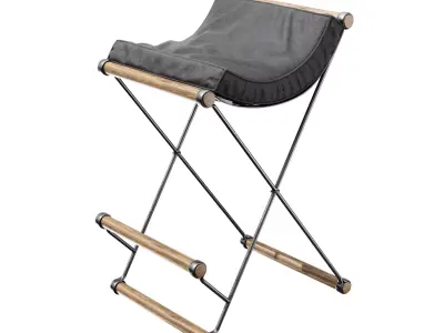 Bar Stool Leather 3d model 3D model