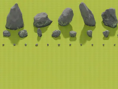 Fantasy Stylized Rock Pack Low-poly 3D model