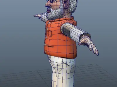 Cartoon narendra modi 3d  Character model Low-poly 3D model