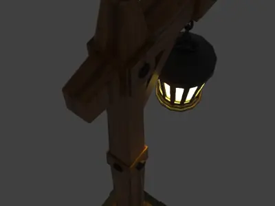 low-poly street lights Low-poly 3D model