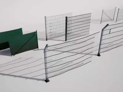Modular Fence Pack 3D model