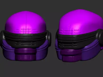 helmet high poly sculpt 3d printable ver 7 3D model 3D model