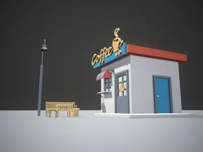 Coffee - Low Poly Assets Low-poly 3D model Low-poly 3D model