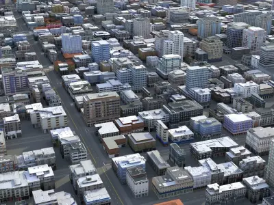 City 108 Low-poly 3D model