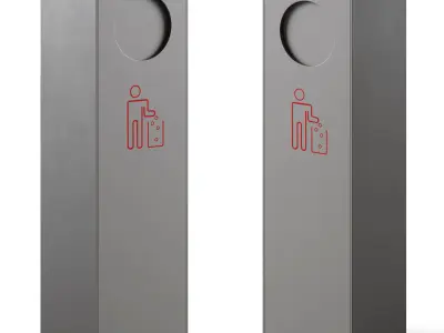 Waste bin Crystal by mmcite 3D model