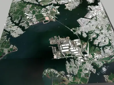 Cityscape Baltimore Maryland USA 3D model