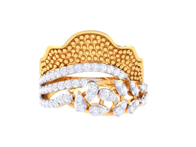  Women Ring MTL 3dm STL OBJ FBX Details 3D print model 52