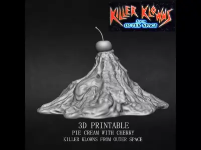 3D PRINTABLE PIE CREAM CHERRY KILLER KLOWNS FROM OUTER SPACE 3D print model