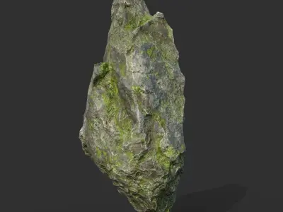 Low poly Mossy Rock Formation A 190416 Low-poly 3D model