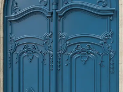 Entrance classic door 33 3D model