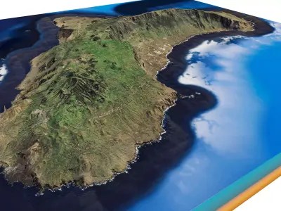 El Hierro Island full 3d model terrain 3D model