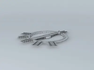 Eco Rail Dirty Yard Turntable Old Steam Days Free 3D model