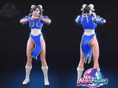 ChunLi Street Fighter Statues Figurines stl printable 3D print model