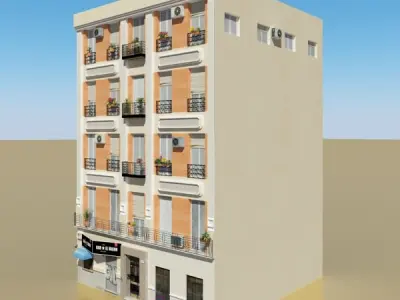 Photorealistic Low Poly Building 3D model