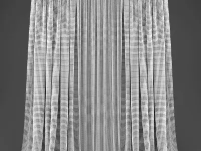 Curtains511 curtain with drapes Low-poly 3D model