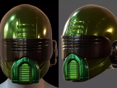 Gas mask helmet 3d model scifi Low-poly  Low-poly 3D model 213