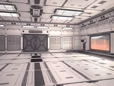 Sci Fi Lab Interior 02 3D model