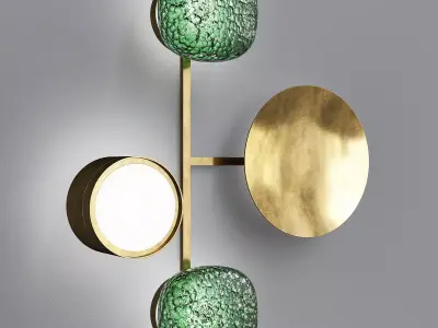 SHIELD SCONCE Low-poly 3D model