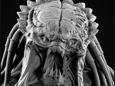 Predator Wolf bust  3D print model