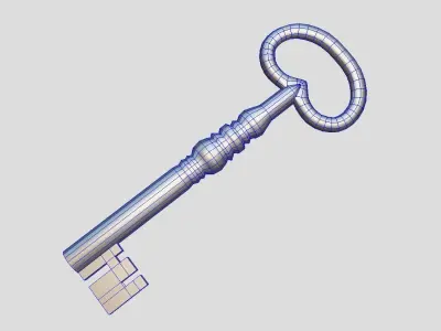 Key 5 Low-poly 3D model