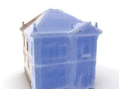 Classic Beige Manor model pack Low-poly 3D model