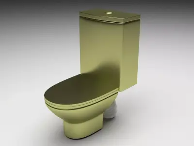Golden Toilet 3D model