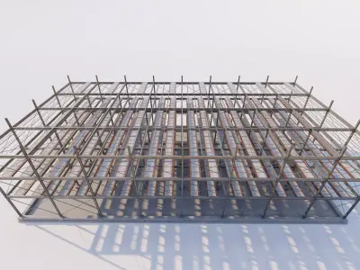 Structural engineering of Concrete frame buildings  3D model