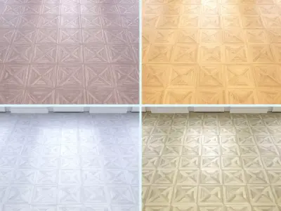Parquet - Laminate - Wooden floor 4 in 1 Low-poly 3D model