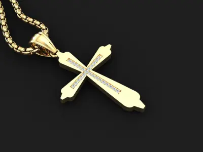Cross Light Gold 3CP019 3DM STL 3D model