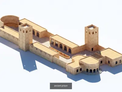 ancient desert buildings 3D Model Pack