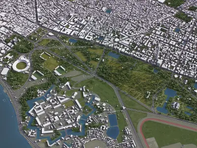 Kolkata Low-poly 3D model