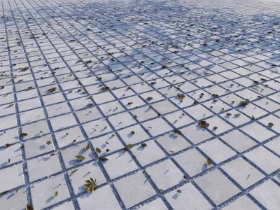 Leaves from Pavements vol01 8K Seamless PBR Materials Texture
