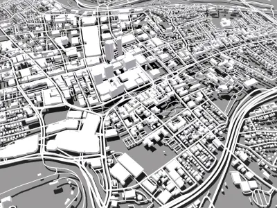 Cityscape White Plains New York State United States 3D model